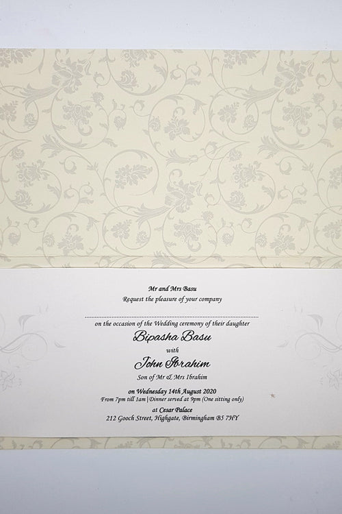 Load image into Gallery viewer, Fascinating Flourish Artistic Wedding Invitation CHSP 02W
