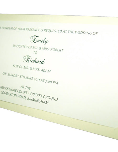 ABC 581 Cream and gold Indian design budget Invitation