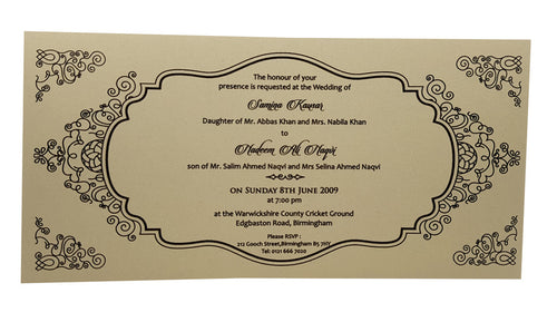 Load image into Gallery viewer, Elegant Outline Cream Invitation DL 210
