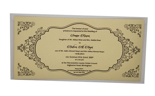 Load image into Gallery viewer, Elegant Outline Cream Invitation DL 210
