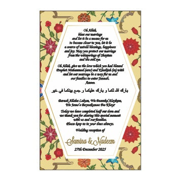 Load image into Gallery viewer, Vintage Floral 114 – Flat Place Card / Dua Card
