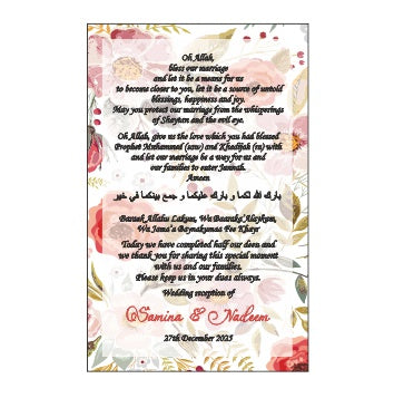 Load image into Gallery viewer, Colourful Floral 104 – Flat Place Card / Dua Card
