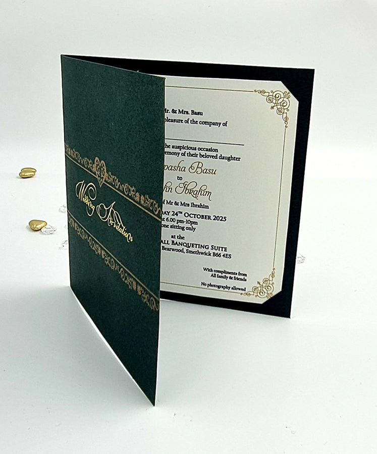 GGW 1515 Green Wedding Invitation