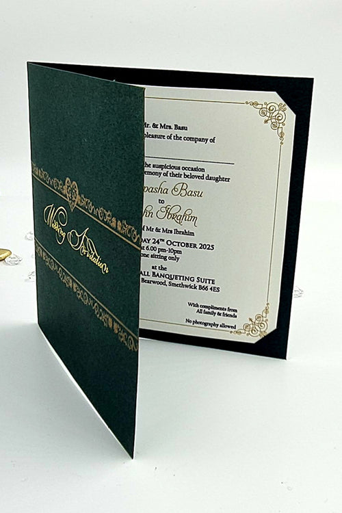 Load image into Gallery viewer, GGW 1515 Green Wedding Invitation
