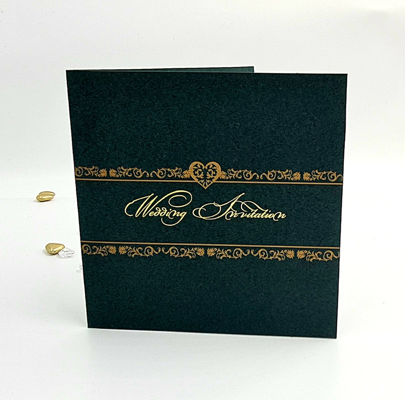 GGW 1515 Green Wedding Invitation