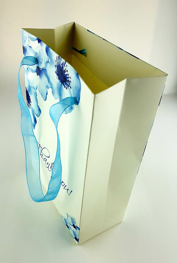 Blue Floral Thank You Gift Bag 106