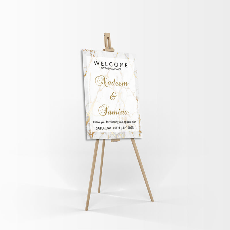 Golden Marble  – A1 Mounted Welcome Poster
