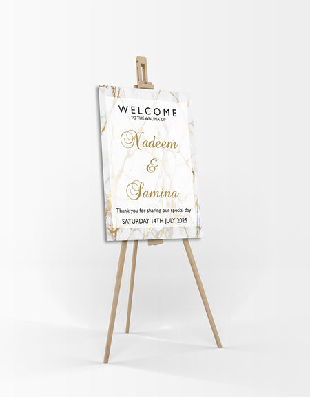 Golden Marble  – A1 Mounted Welcome Poster