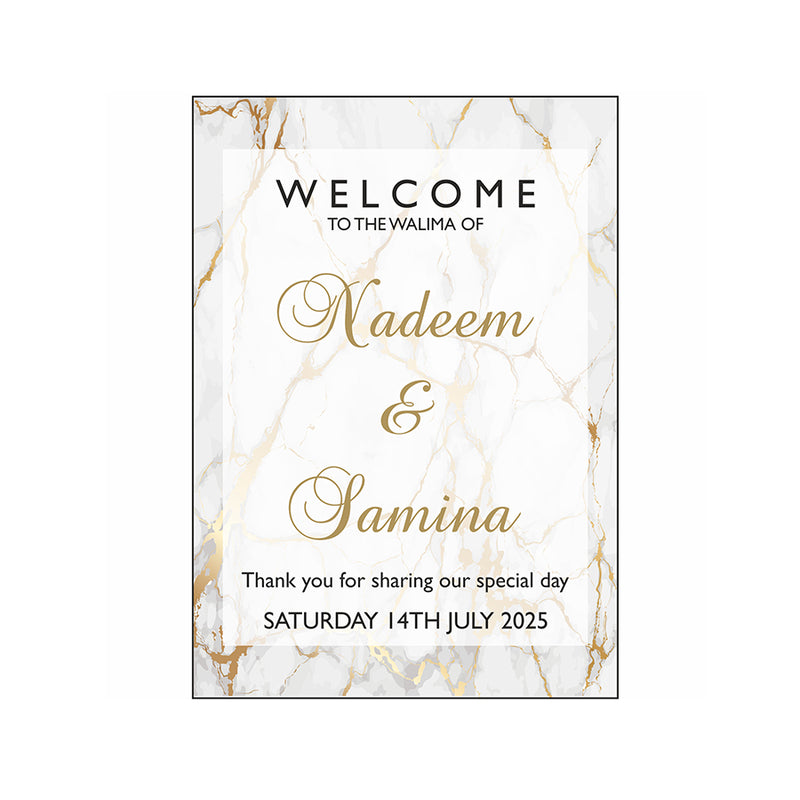 Golden Marble  – A1 Mounted Welcome Poster