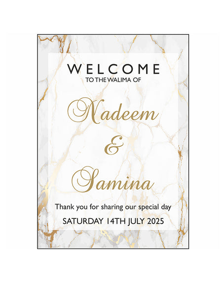 Golden Marble  – A1 Mounted Welcome Poster
