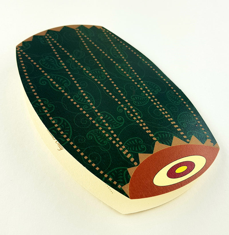 Ladies Sangeet Invites in green with Indian Pakistani Dhol shaped folding design