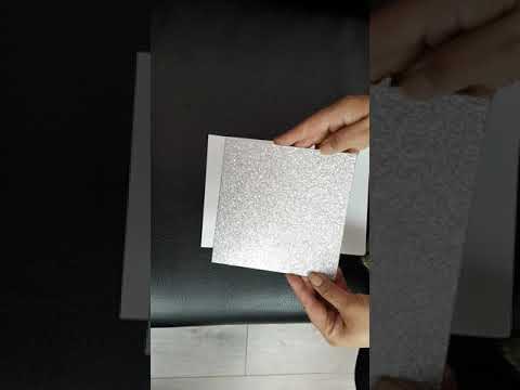 LC 1908 Baroque Glitter Silver Laser Cut Pocket Invitation Design