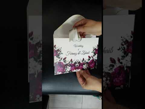 Bold Magenta Rose Invitation ABC 891