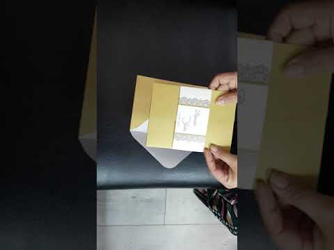 Luxurious Gold Pocketfold Invitation ABC 882