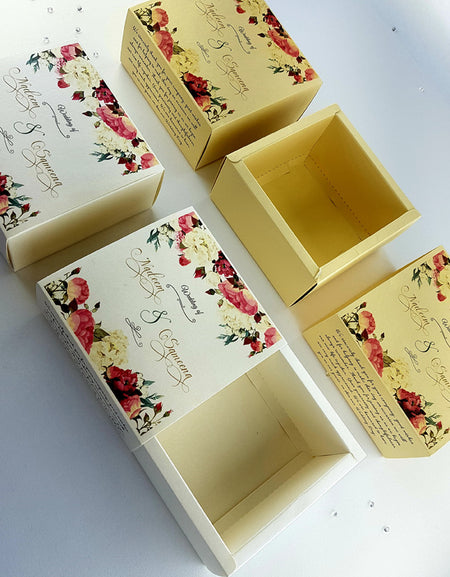 Personalised Cream Favour Box