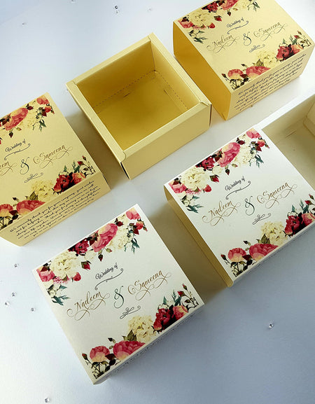 Personalised Cream Favour Box