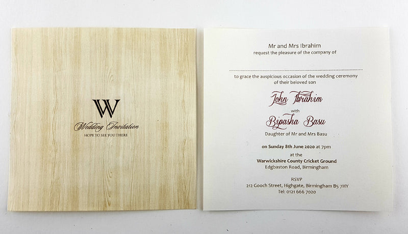 LC 19071 Baroque Glitter Gold Laser Cut Pocket Invitation Design