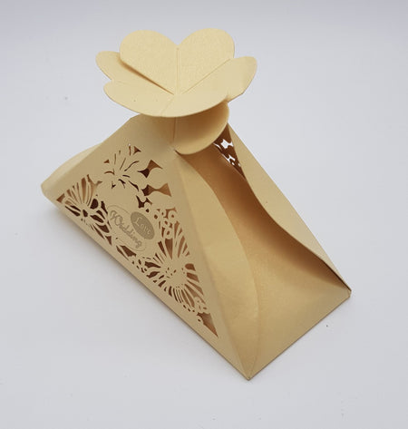 LC 009 Gold Laser Cut Favour Box