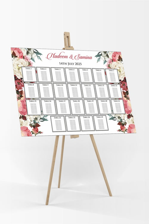 Load image into Gallery viewer, Light Floral Landscape – A1 Table Plan
