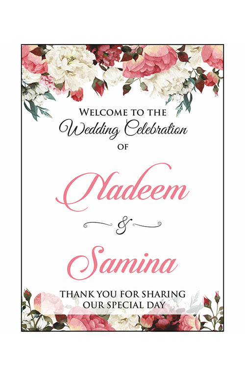 Load image into Gallery viewer, Light Floral  – A1 Mounted Welcome Poster
