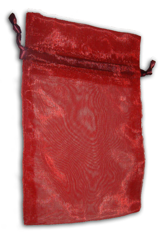 Maroon Sheer party favor Bag