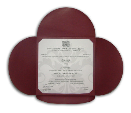 Blossom Maroon bloom invitations
