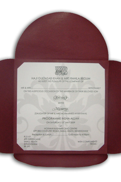 Load image into Gallery viewer, Blossom Maroon invitation
