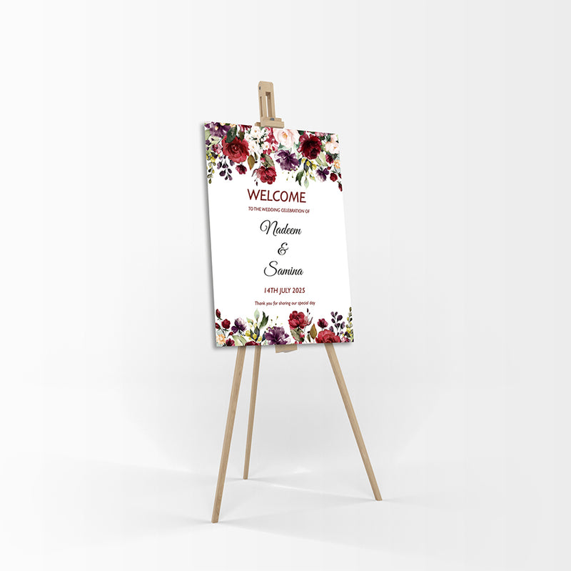 Maroon Rose – A1 Mounted Welcome Poster