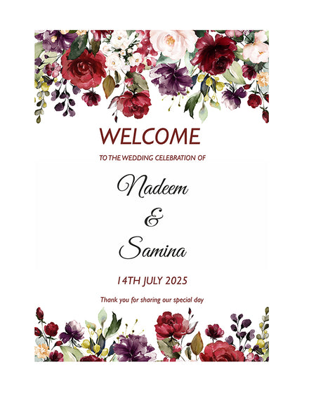 Maroon Rose – A1 Mounted Welcome Poster