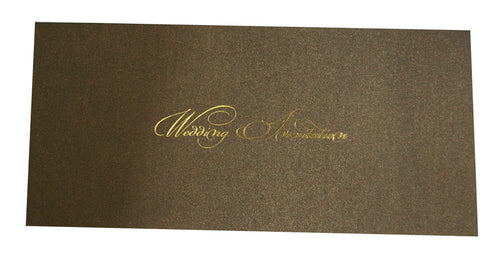 Load image into Gallery viewer, ABC 330 Chocolate Brown shimmer Muslim Invitation
