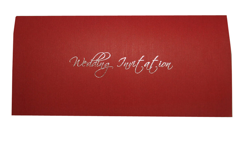 ABC 330 WI Red Wedding Invitation