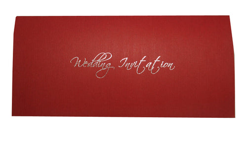 Load image into Gallery viewer, ABC 330 WI Red Wedding Invitation
