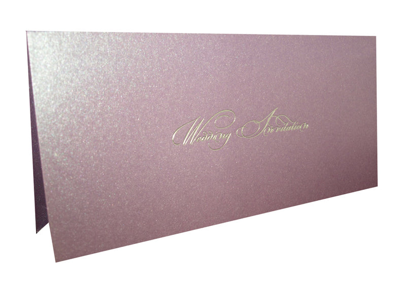 ABC 330 WI Lilac Invitation with foiled Wedding Invitation