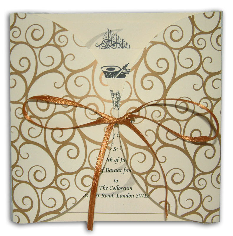 MCC Cream and Gold Swirls