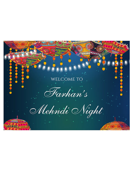 Mehndi Night 106 – A1 Mounted Welcome Poster