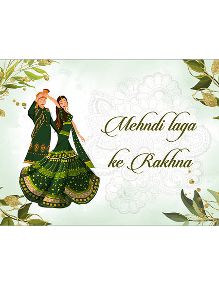 Mehndi Party 101 – A1 Mounted Welcome Poster