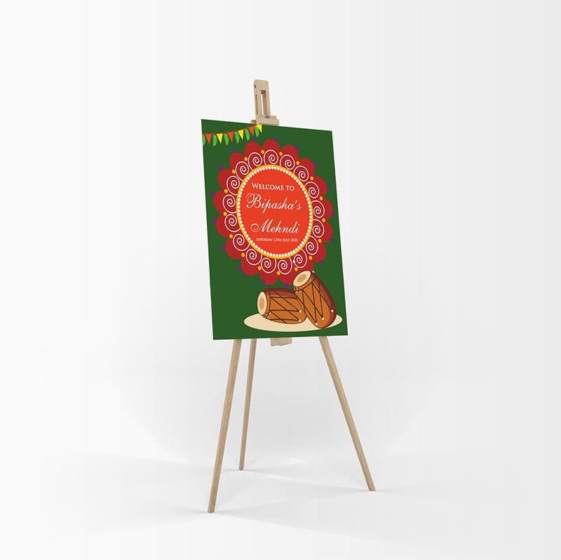Mehndi Party 305 – A1 Mounted Welcome Poster