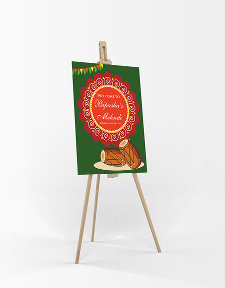 Mehndi Party 305 – A1 Mounted Welcome Poster