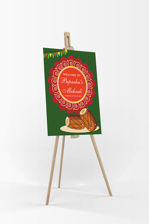 Load image into Gallery viewer, Mehndi Party 305 – A1 Mounted Welcome Poster
