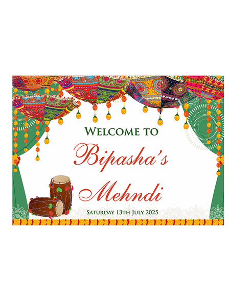 Mehndi Party 317 – A1 Mounted Welcome Poster