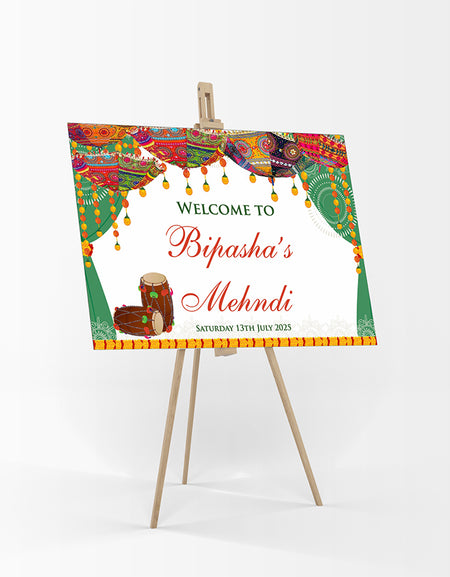Mehndi Party 317 – A1 Mounted Welcome Poster