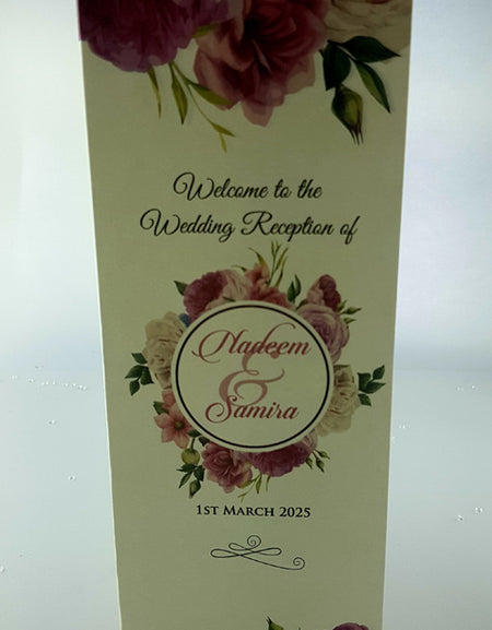 Blush Rose Wreath Menu 969