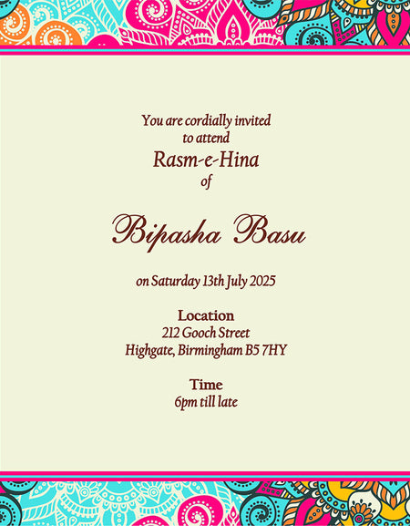 MND 307 Flat Invitation