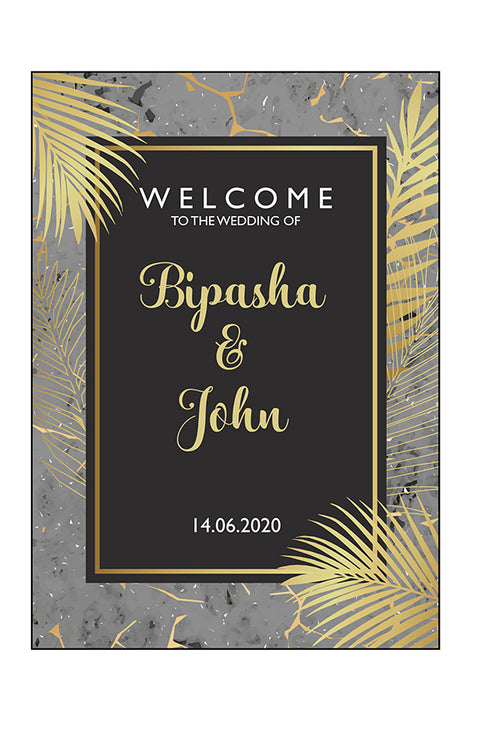 Load image into Gallery viewer, Black Grey Marble – A1 Mounted Welcome Poster
