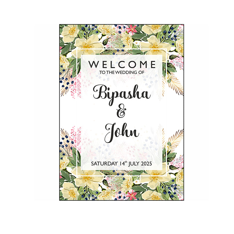 Yellow Green Messy – A1 Mounted Welcome Poster