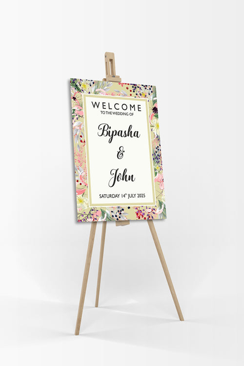 Load image into Gallery viewer, Lime Green – A1 Mounted Welcome Poster
