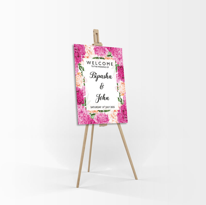 Vibrant Pink – A1 Mounted Welcome Poster