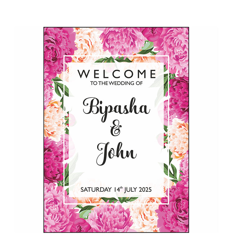 Vibrant Pink – A1 Mounted Welcome Poster