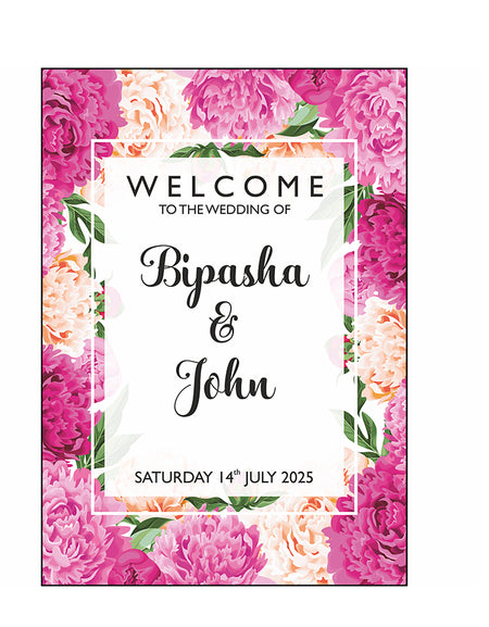 Vibrant Pink – A1 Mounted Welcome Poster
