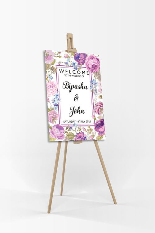 Load image into Gallery viewer, Purple Border – A1 Mounted Welcome Poster
